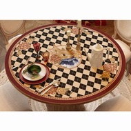 🧧新年 枱墊(二款) 圓枱 防水 防油 菱形 格仔 紅色 兔仔 桌墊 裝飾 農曆年 佈置 Chinese New Year Marry Rabbit Round Table Cover Protect