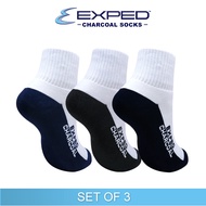 Exped Men Sports Thick Makapal Cotton Charcoal Anklet Socks 540173 Set of 3