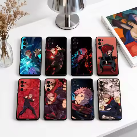 Jujut-su Y-Yuji I-Itadori-YI K-Kaisen Phone Case Black Silicone Soft For Samsung S25,S24,S21,S22,S23