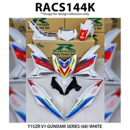 CoverSet Yamaha Y15 V1 V2 Y16 LC150 LC155 Ysuku Gundam Series White Plug And Play PNP Rapido Cover S