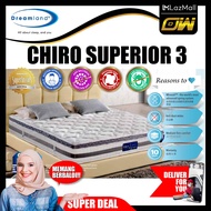 [ FREE 1 X RM99 T-SHIRT ] Deco Dreamland Chiro Superior 3 Model 12 Inches Thick MiraCoil Technology 