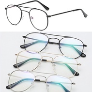 small Eyeglasses Metal Glasses Frame Aviator Spectacles Clear Lens Optical