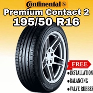 ［RAYA PROMO]  Continental 195/50-16  Premium Contact 2 CPC2 (YEAR 2023) 1955016 195/50R16 195-50-16