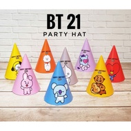 [READY] Part HAT BT21 | Cake TOPPER BT21 | Birthday PARTY | Bt21 Birthday Decoration | Birthday Mate
