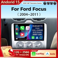 Android 15 Qualcomm Multimedia Player For Ford Focus 2 3 Mk2 Mk3 2004-2011 Carplay Android Auto Radi