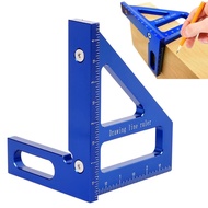【Great Selection】 3d Multi-Angle Measuring Ruler Aluminum Alloy Woodworking Protractor Miter Triangle Ruler Measuring Tool For Engineer Carpenter