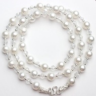 Imitation Pearl Thai Buddha Amulet Chain Crystal B 仿珍珠泰国佛牌链子水晶佛牌链泰国佛牌专用6mm珍珠项链 CZL05