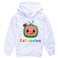 [In Stock] cocomelon Pullover Top Girl Long-sleeved Anime Hoodies Boys Girls Autumn Casual Cartoon Cotton Blend Kid's Clothes Outfits