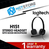 Logitech Stereo Headset H151 3.5 mm Analog with Boom Microphone - 981-000587
