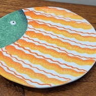 義大利手工陶-PVE維內雷漁港 魚型盤24cm