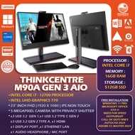 LENOVO THINKCENTRE M90A GEN 3 ALL IN ONE - INTEL CORE i7 12TH GEN - 32GB RAM - 512GB SSD - 23" INCH