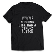 Men's Engineering T-Shirt WISHING LIFE HAD A CTRL Z Adult Unisex Tops PakeKaos