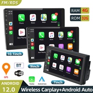 [4G + 32G] รถยนต์วิทยุ Android 7 "/9" 10นิ้วพร้อม Apple Carplay ไร้สายและ Android อัตโนมัติ Double 2 Din เครื่องเล่นมัลติมีเดียรถยนต์ GPS Navi WiFi FM DVR กล้องสำรองข้อมูล