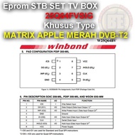 Ic Eprom Firmware Stb Set Tv Box Matrix Apple Merah Dvb-T2