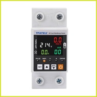 ∡ ✌ ○ TAXNELE 63A TUYA prepaid WiFi Smart Earth Leakage Voltage Protector circuit breaker Power kWh