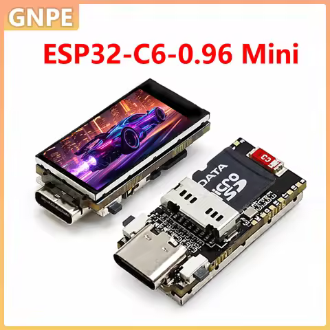 ESP32-C6 LCD Development Board 0.96 inch Display 0.96inch Screen ST7789 160x80 Mini TV SD-Port QST L