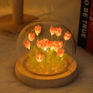 Handmade Tulip Bouquet Night Light DIY Gift for Mom 520 Birthday Present Girls Best Friend Practical