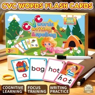 120pcs Preschoolers English CVC Words Writable Card CVC Word Writing Spelling Flash Card Early Educa