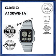 CASIO 𝐕𝐢𝐧𝐭𝐚𝐠𝐞 𝐃𝐢𝐠𝐢𝐭𝐚𝐥 Watch Unisex A130 Series Watches A130WE-1AD