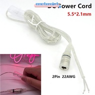 EMOTEPH 1Pcs DC Power Cord, 2M 22AWG DC Extension Cable, Durable 5V 12V 2Pin 5.5x2.1mm Power Adapter