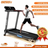 OneTwoFit Fitness Treadmill 12° Incline Foldable Exercise Running 跑步机 健身