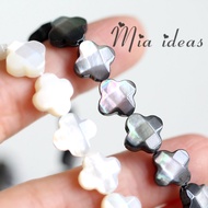 Natural Mother of Pearl Shell Beads Handmade DIY Materials White Shell Black Shell Splicing Beads Ac