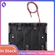5 x 1.5V AA Battery Slot Holder Case Box Wire Black