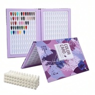 160 Colors/216 Colors Marble Color Chart + 240pcs Nail Tips Display Book, Nail Polish Storage Album,