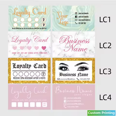 Design Custom Loyalty Card 100 PCS Reward Card Paper Card Business Card 54x90mm Thank You Card For S