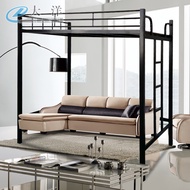Single Queen Metal Loft Bed Elevated Bunk Bed Iron Bed Cheap Loft Bed Katil Murah Ekonomi Besi Queen