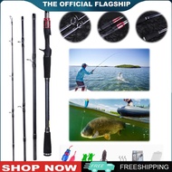 【New Arrival】 1.8M Fishing Rod 4 Section Multi-Section Rod Ultralight Portable Fishing Pole Boat Fis
