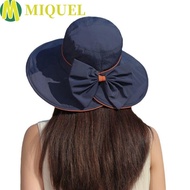 MIQUEL Fisherman Hat, UV-Proof Bowknot Sense Sun Hat, UV-Proof Sun Hat Cotton With Large Brim Polyester Shell Sunshade Hat Outdoor
