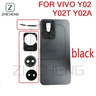 For vivo Y02 Y02T Y02A Back Housing Cover Case With Side Button Camera Lens Glass