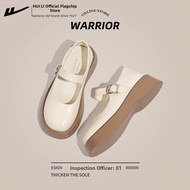 Warrior | Elegant White Flats Womens Shoes round Toe PVC Material Waterproof Leisure Fashion Single 