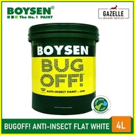 ◭ ✢ ♀ BOYSEN BUG OFF Anti-Insect Paint with Aritilin Flat White B8071 - 4L