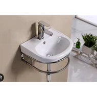 Corner Lavatory with Towel rack / Wall hung Bathroom sink