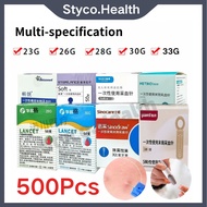 500Pcs Lancet 23G/26/28G/30G/33G Needles for Cupping Therapy,Blood test,Diabetes Disposable Twist Of
