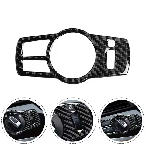 For BMW Headlight Switch Panel Trim in Carbon Fiber Material for 5 Series For F10 F07 F01 F25 F26 X3