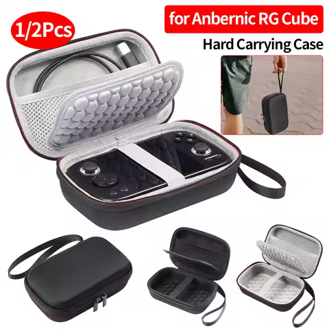 1/2Pcs EVA Protective Storage Bag for Anbernic RG Cube Anti-Drop Travel Case Portable Carrying Case 