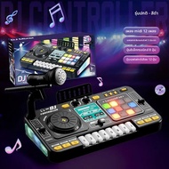 มัลติฟังก์ชั่นจําลอง DJ Player Controller อิเล็กทรอนิกส์ DJ Mixer ออร์แกนเครื่องดนตรีพร้อมไมโครโฟนขอ