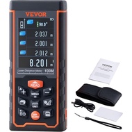 VEVOR Laser Measure, 328 Feet Laser Measurement Tool, Laser Distance Meter with Electronic Angle, M/