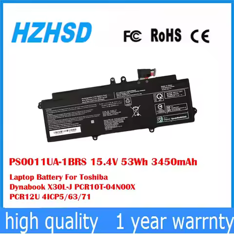 PS0011UA1BRS 15.4V 53Wh 3450mAh Original Laptop Battery For Toshiba Dynabook X30L-J PCR10T-04N00X PC