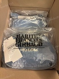 ✨現貨✨韓國MFG🇰🇷Marithe Francois Girbaud MFG EMBROIDERY LOGO SHOULDER BAG Korea✨牛仔淺藍色🩵牛仔黑色🖤MARI KEYRING🐻‍