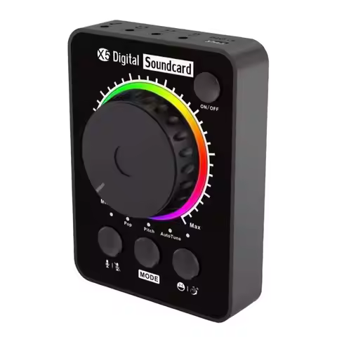 GO-New Product X5 Live Broadcast Sound Card Set Professional Live Broadcast Delivery Black Convenien