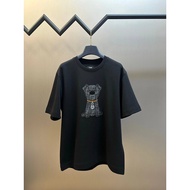 Fen Fen Fen's Little Bear Puppy Embroidered Round Neck Short Sleeve T-Shirt