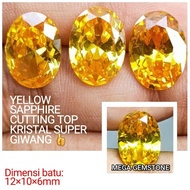 BATU CINCIN YELLOW SAFIR CUTTING TOP CRYSTAL NATURAL