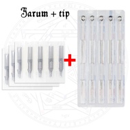 A Pair Of Needles+dispo tip per Board Of 5 Pairs - 1 Board COIL NEEDLE+Plastic dispotip 1 Board TATT
