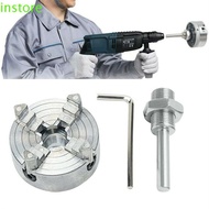 INSTORE Mini Drilling Chuck, 3-Jaw 4-Jaw Connecting Rod Manual Lathe Chuck, Wood Turning Chuck Durab