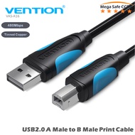 Vention 1M/1.5M/2M/3M/5M USB2.0 A Male to B Male Print Cable with 2*Ferrite Core VAS-A16