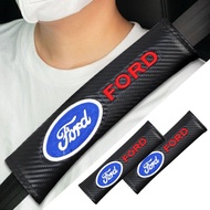 1pcs Car Seat Belt Pads Carbon Fiber Shoulder Strap Protection Covers Car Accessories for Ford Kuga 
